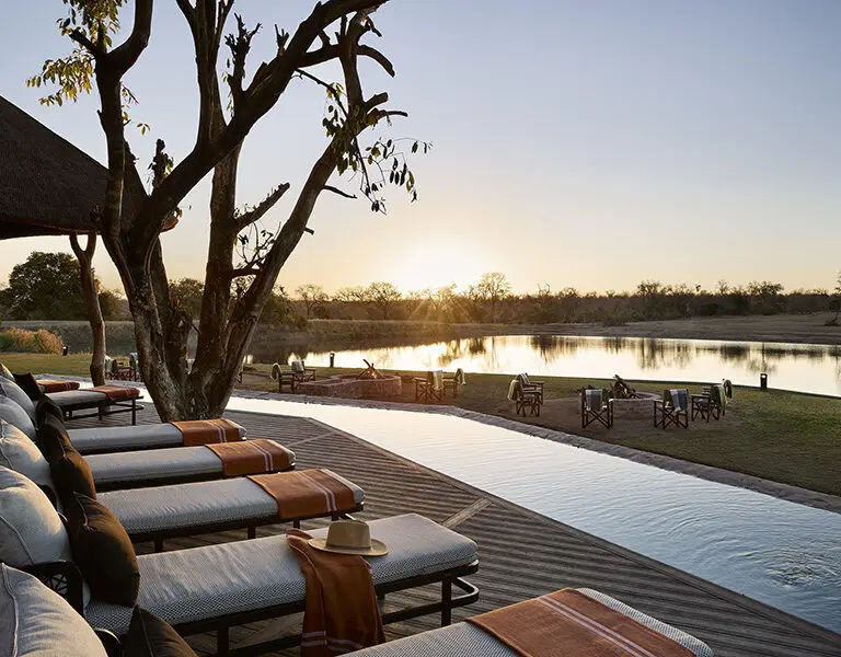 Cool off in the lodge's infinity swimming pool.
