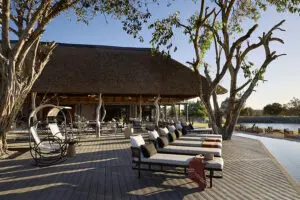 The main lodge deck.