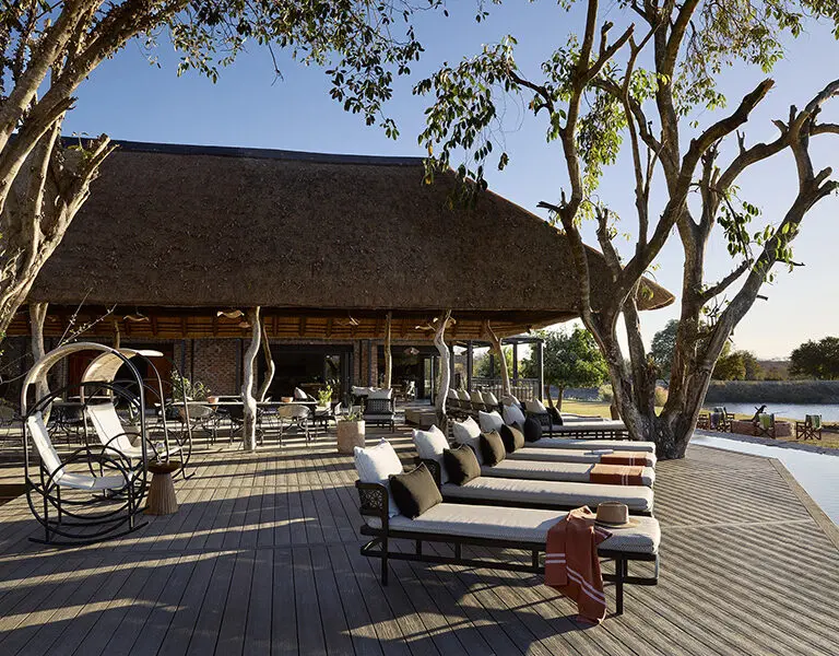 The main lodge deck.
