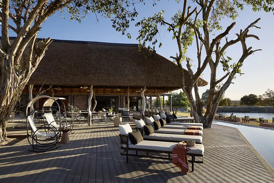 The main lodge deck.