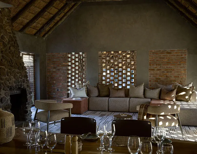 The lodge has a private lounge and large dining area for private dining on a special occasion. 