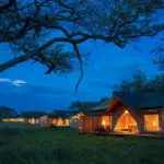 Spacious luxurious tents.