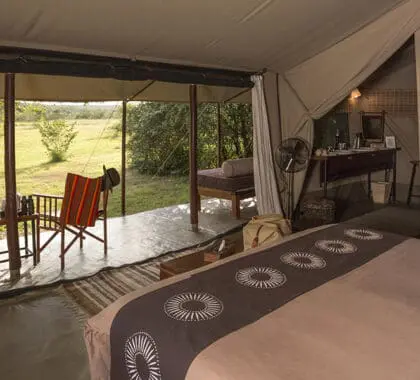 Encounter Mara tent interior.