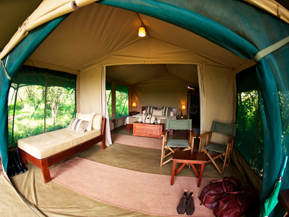 Asilia's safari camps all feature walk-in tented suites complete with bathroom & shaded outdoor areas.