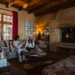 Avondrood's guest lounge is a great place to relax, read a book & drink a glass of wine - or two.