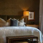 Beautiful linens and comfortable finishes. 