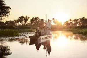 Mokoro safaris at Baines' Lodge.  