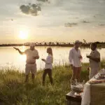 Una parada al atardecer.