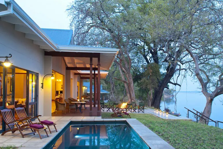 Take a dip in the pool at sunset.