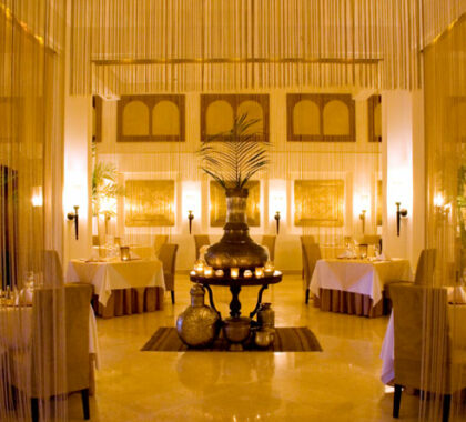 The Sultans Dining Room is a beautiful and glamorous setting where you can enjoy both buffet and a la carte.