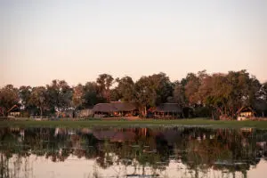 Belmond Eagle Island Lodge, an exclusive water-based camp situated on the island of Xaxaba.
