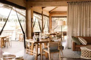 Indoor dining area.