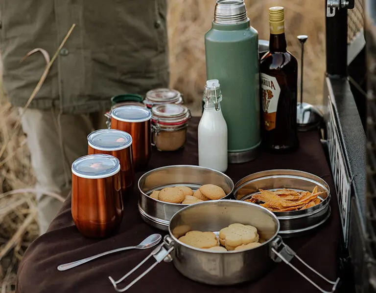 What to expect on a morning game drive coffee stop.