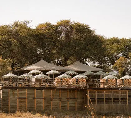Exterior of Savute Elephant Lodge.