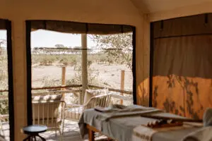 Take a moment to spoil yourself with a massage at the spa tent.