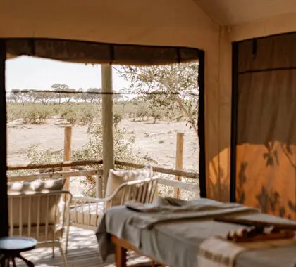 Take a moment to spoil yourself with a massage at the spa tent.