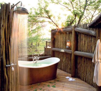 The bathrooms at Khwai River Lodge are truly luxuirous.