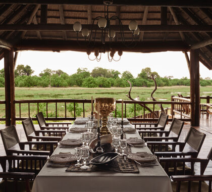 Enjoy your dinner in African wilderness.