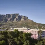View of Table Mountain from the Mount Nelson Hotel.