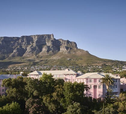 Vista de Table Mountain desde el Hotel Mount Nelson.