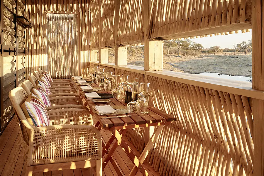 The hide at Belmond Safaris, Savute Elephant Lodge.