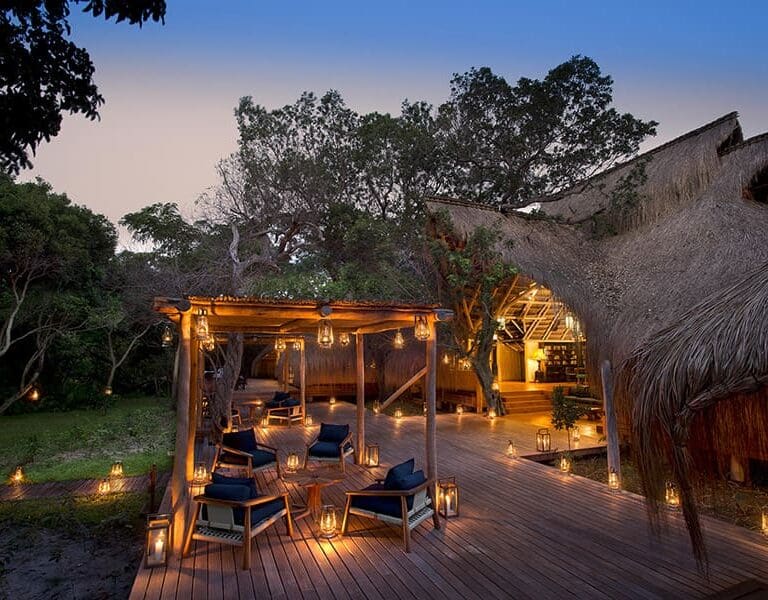 Ambient lighting in the evenings. 