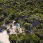 Surrounded by the Mozambiquan island wilderness.