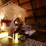La suite Ntwane Honeymoon del lodge tiene un ambiente maravillosamente romántico.