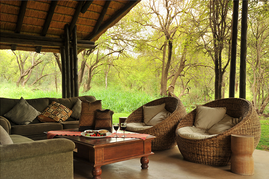 Unwind in the lounge before a game drive.