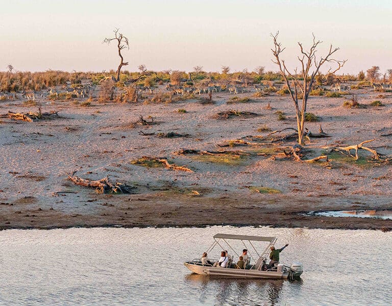 Boat-based safaris during higher water-level months.