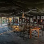 The main camp dining area. 