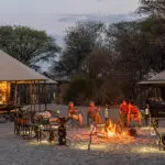 A cosy fire under the African sky. 