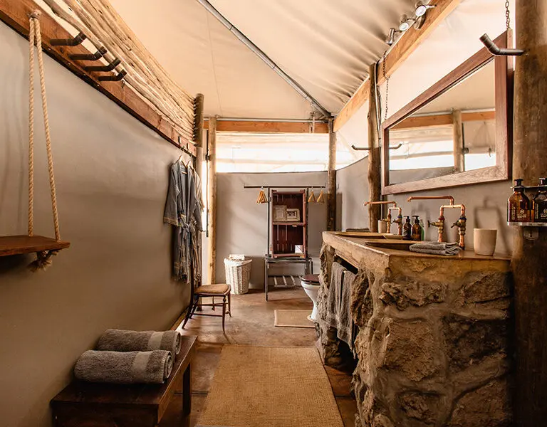 Guest Tent bathroom.