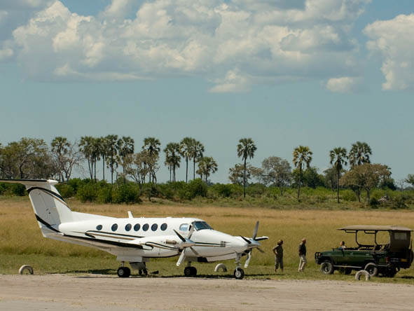 For comfort & convenience, most of our Botswana luxury tours use private air charters to get around - great for bird's-eye game viewing.