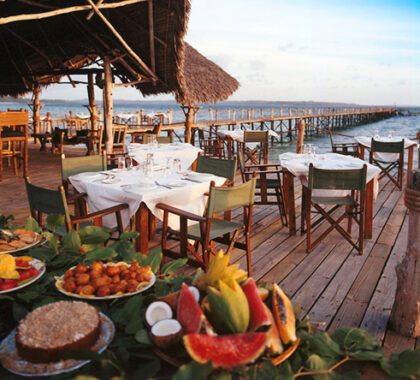 Breakfast on the deck Fundu Lagoon