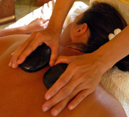 Indulge yourself with a pampering spa treatment: hot stone therapy and a variety of massages are available.