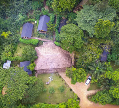 Buhoma Lodge Helicopter View