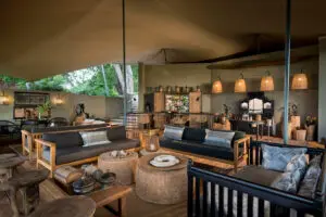 The main lodge lounge is the perfect spot to relax.