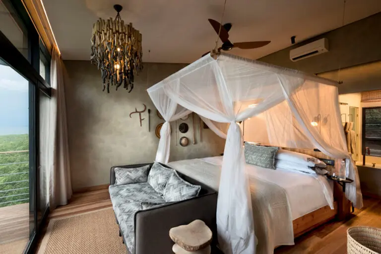 Bedrooms offer breath-taking views of the lake. 