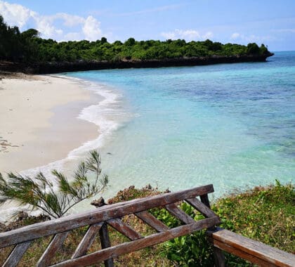 Una hermosa playa en la isla de Chumbe.