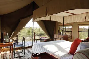 Camp Kalahari tent with a view.