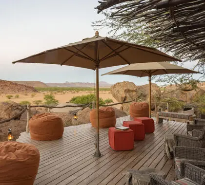 Enjoy a drink on the deck and take in the expansive desert views. 