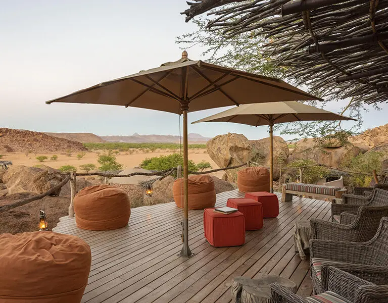 Enjoy a drink on the deck and take in the expansive desert views. 