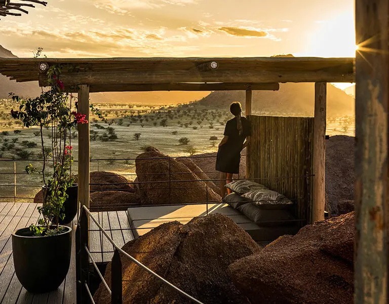 Watch the incredible sunset from your private deck.