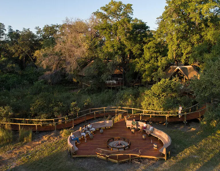 Aerial view of Camp Moremi.