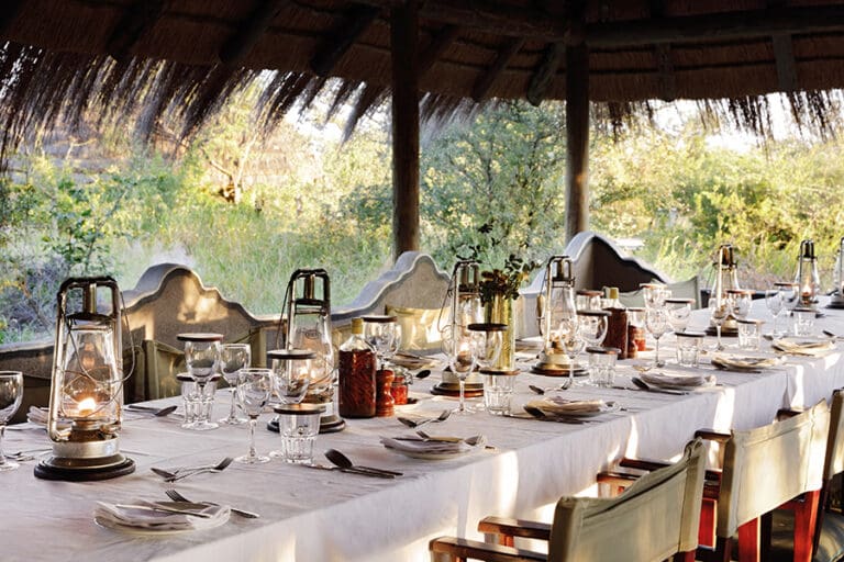 Enjoy delicious cuisines at Camp Kalahari.