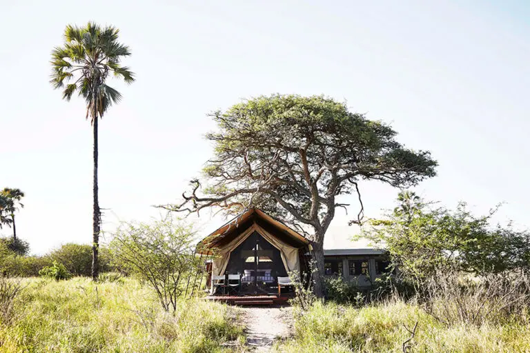 Traditional safari style tent.