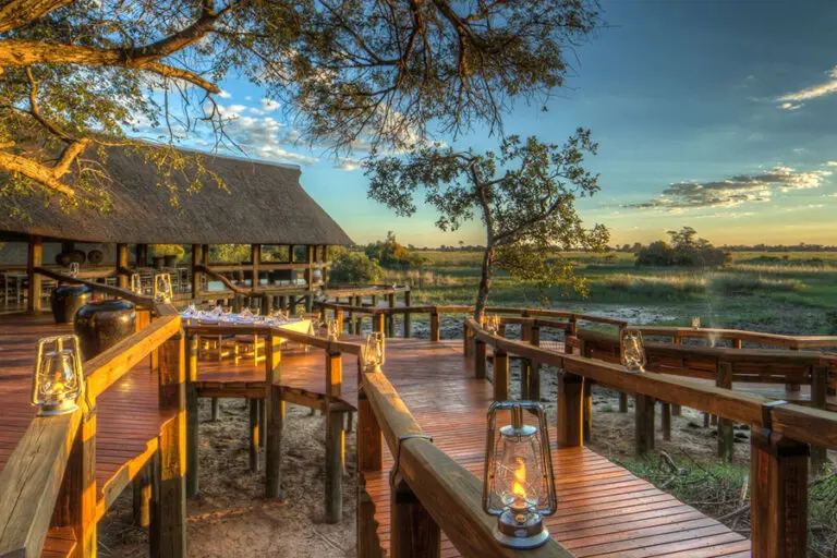 Camp Okavango is in the heart of the Okavango Delta's permanent wetlands.