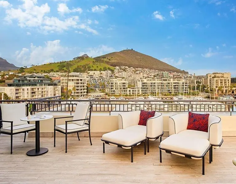 Vista de la terraza de la Suite Penthouse. 
