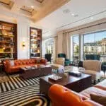 The lounge and library. 